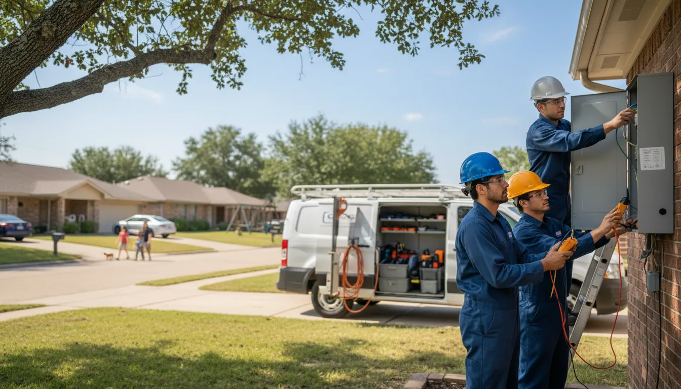 Certified electrician providing emergency electrical services in Hydro, OK